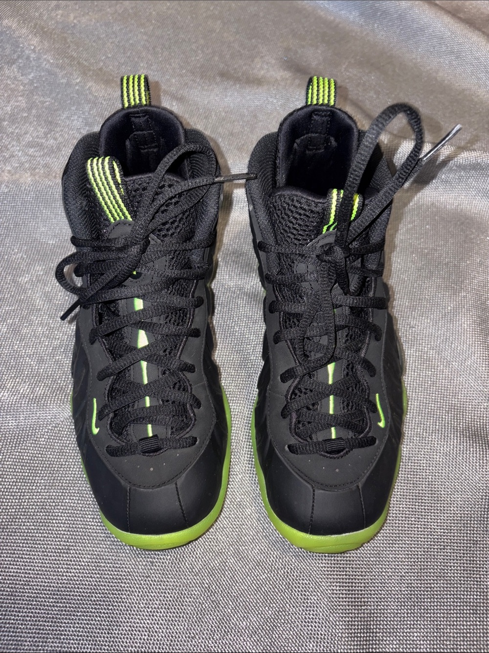 Nike Foamposite Black Volt size